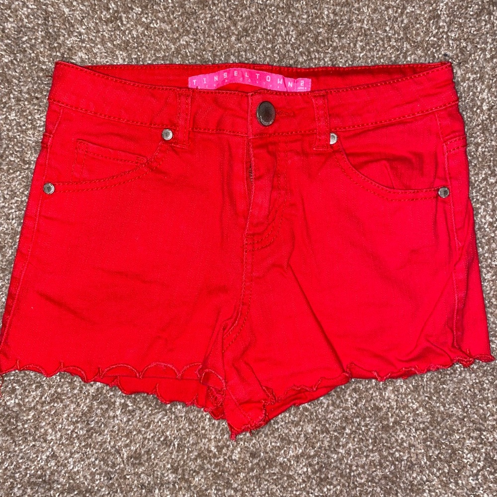 Tinseltown red short shorts.